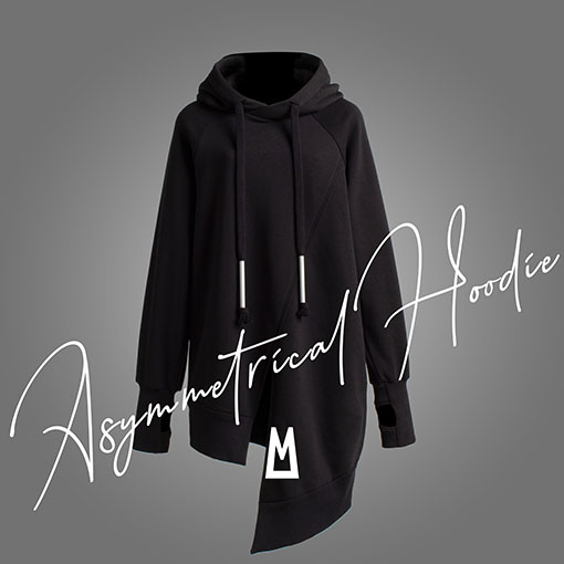 Long asymmetrical hoodie on sale